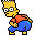 Bart mooning 1 icon